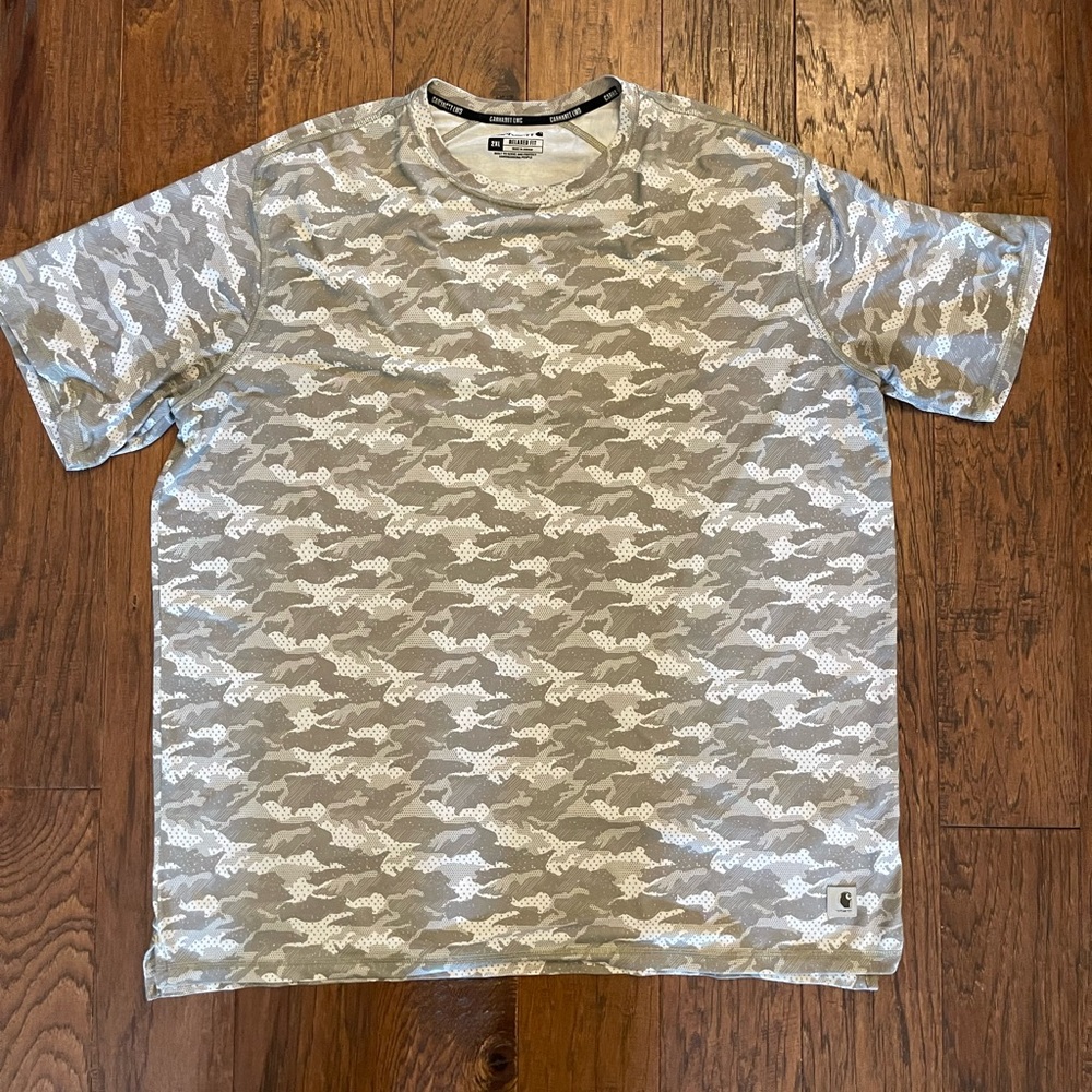 Carhartt Men’s Size XXL LWD Camo Short Sleeve Print Shirt